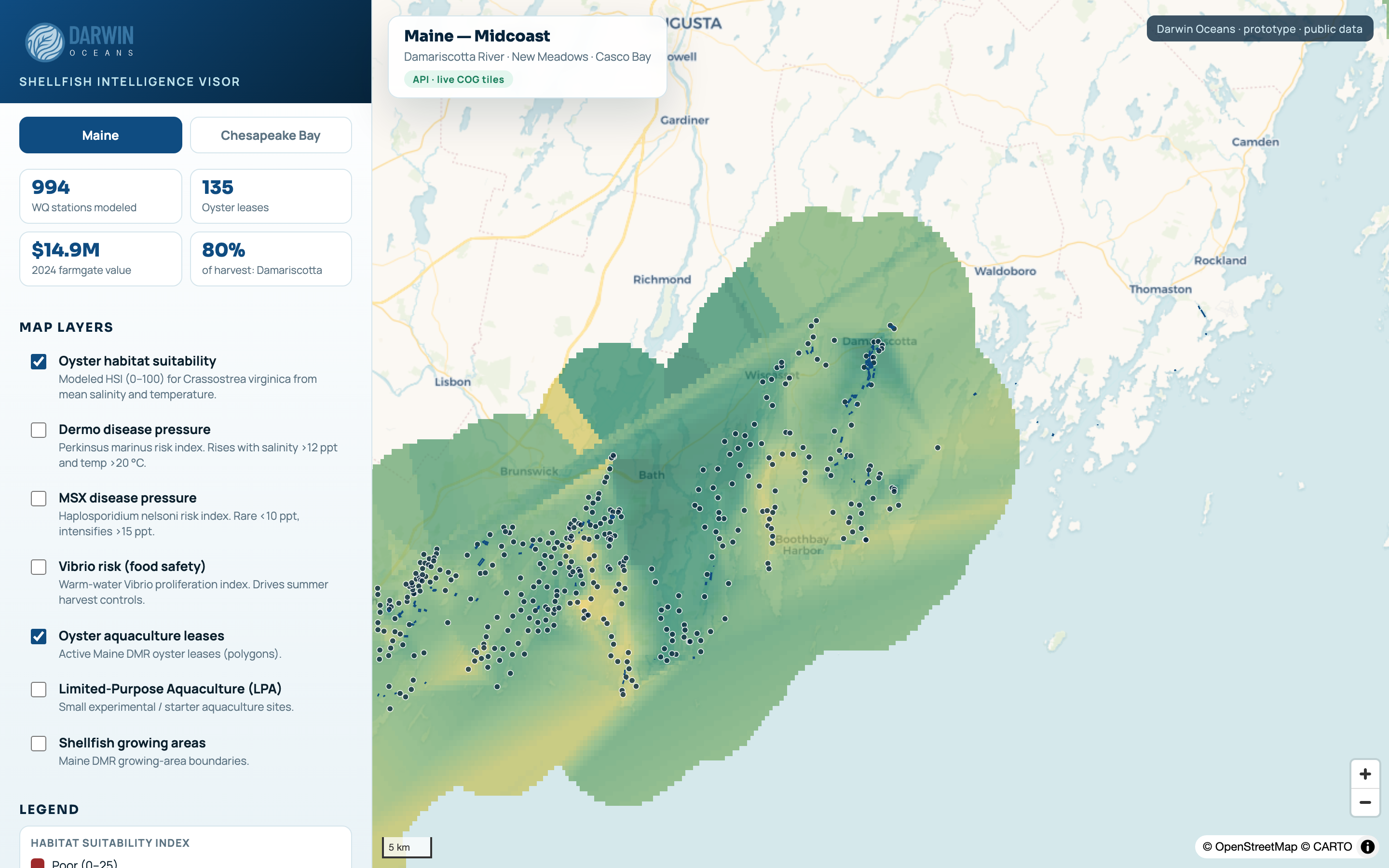 Darwin Oceans visor — Maine Midcoast